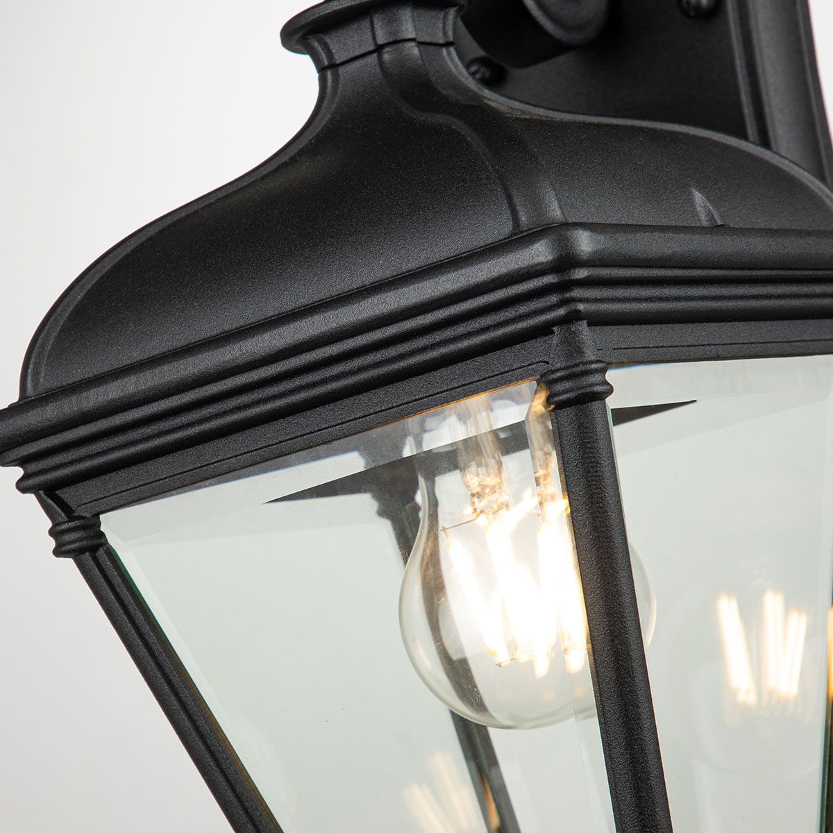 Bayview Black Elegant Outdoor Wall Lantern