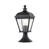 Bayview Elegant 1-Light Outdoor Black Pedestal Lantern
