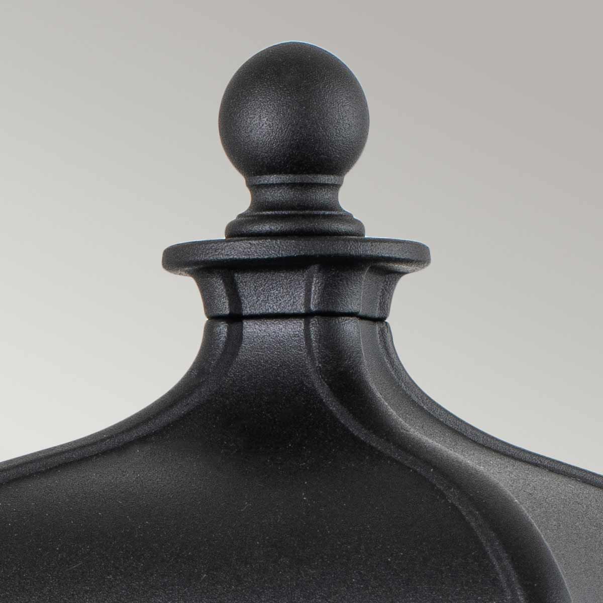 Bayview Elegant 1-Light Outdoor Black Pedestal Lantern