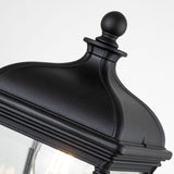 Bayview Elegant 1-Light Outdoor Black Pedestal Lantern