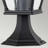 Bayview Elegant 1-Light Outdoor Black Pedestal Lantern