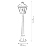 Bayview Black Elegance Exterior Pillar Lantern