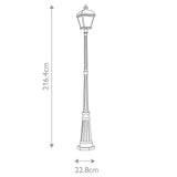 Bayview 1 Light Lamp Post Black