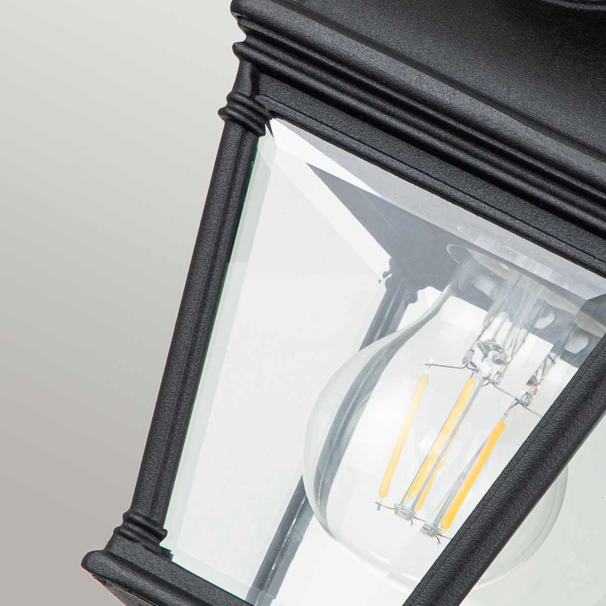 Bayview Elegant Black Outdoor Ceiling Lantern