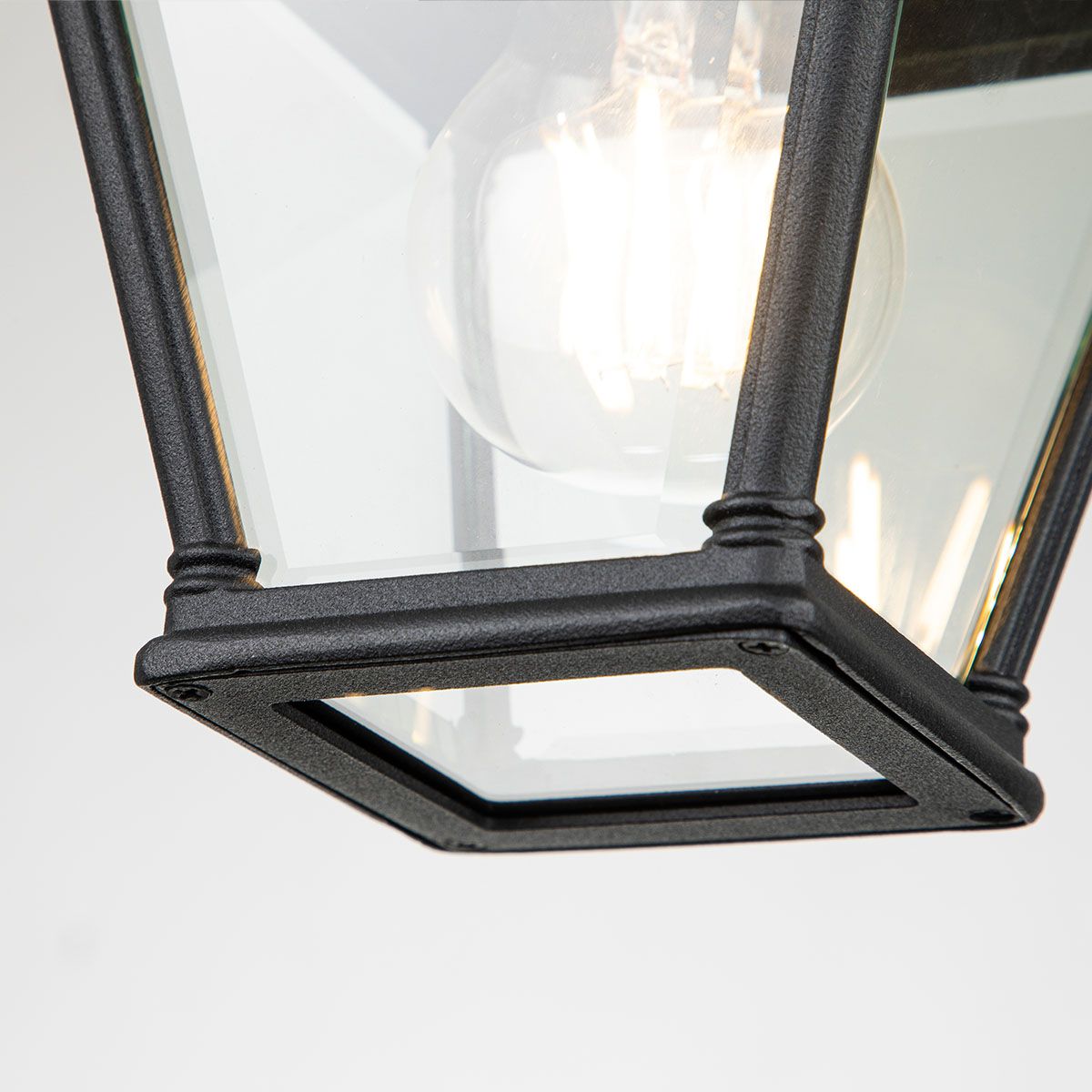 Bayview Elegant Black Outdoor Ceiling Lantern
