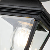 Bayview Elegant Black Outdoor Ceiling Lantern