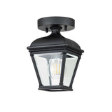 Bayview Elegant Black Outdoor Ceiling Lantern