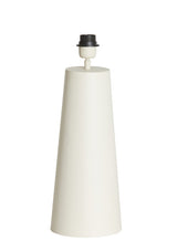 Ceramic Cylindrical Lamp Stand in Matte Cream (18x43 cm)
