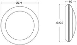 Berta 9W/15W GX53 LED CCT, Open Bulkhead, Black/Opal