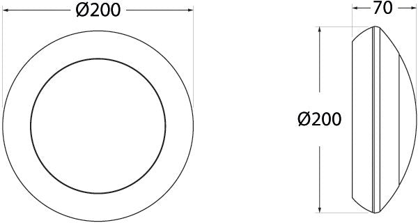 Bertina 10W GX53 LED CCT, Open Bulkhead, White/Opal