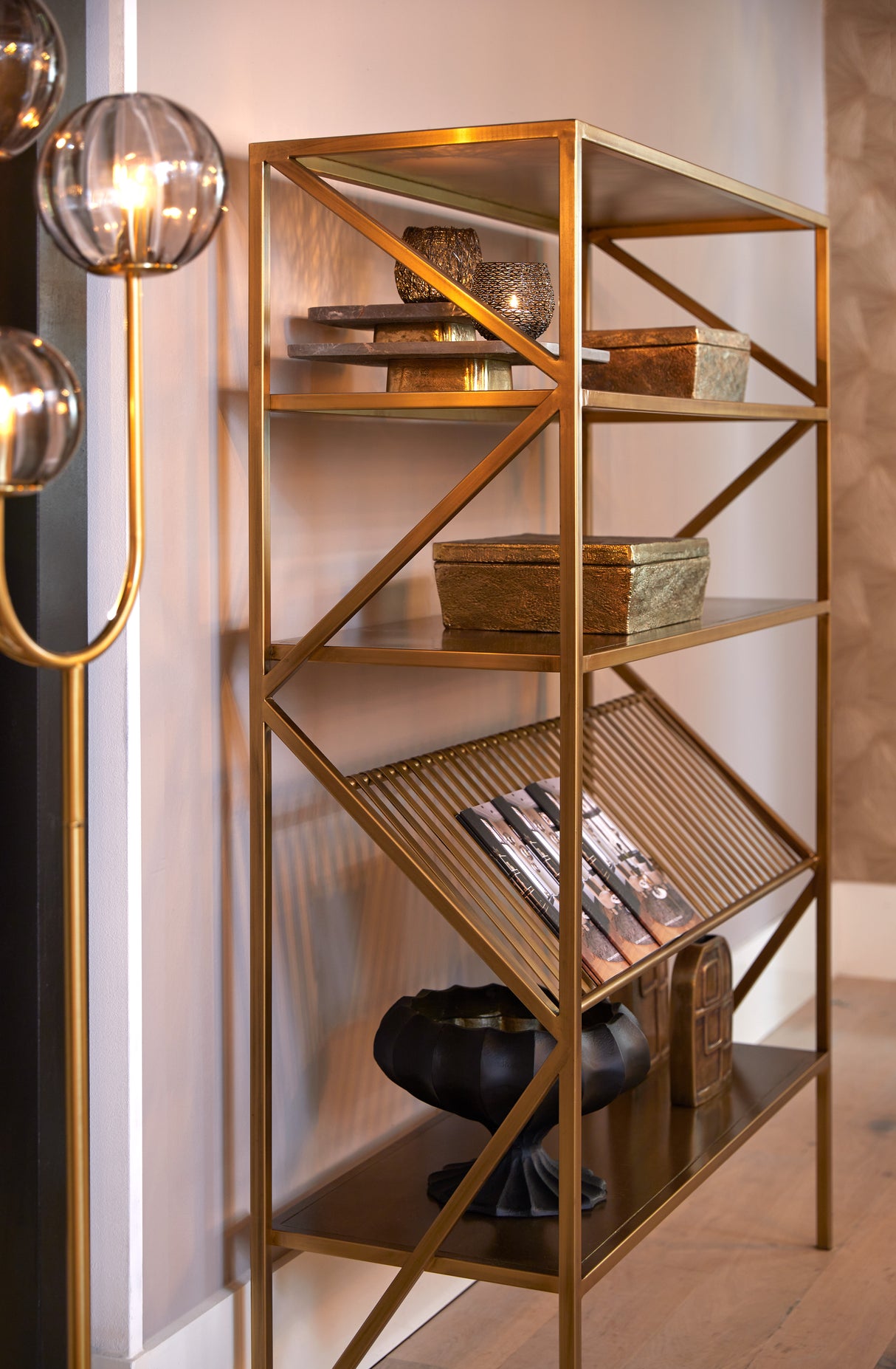 Antique Bronze Ezra Display Cabinet 120x40x160 cm