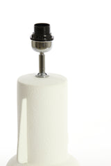 Elegant Mataram Ceramic Lamp Base in Matte Cream Finish (Ø19.5x47 cm)