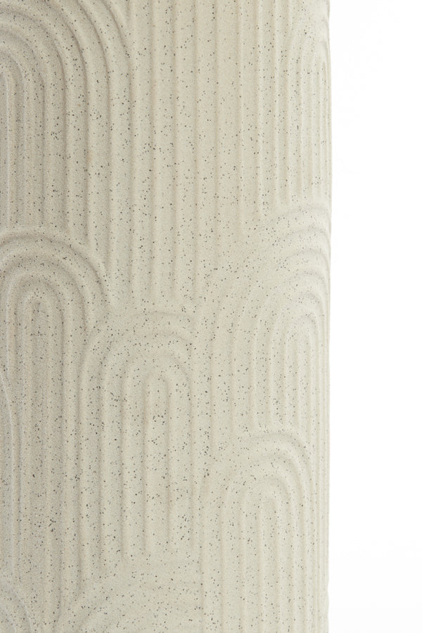 Ecru Ceramic Lamp Base Diego Ø15.5x51 cm