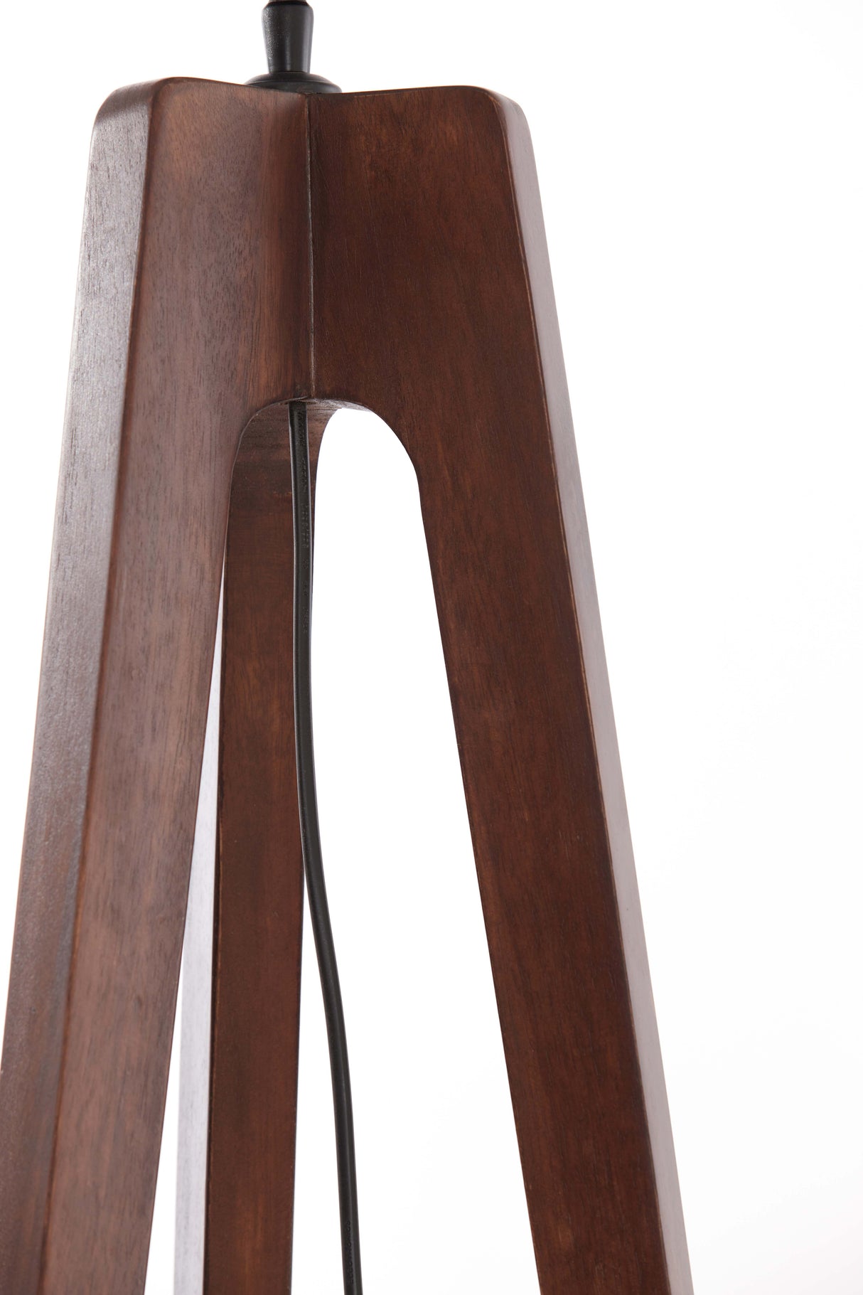 Rustic Wooden Tripod Floor Lamp, 118 cm - Troina Style