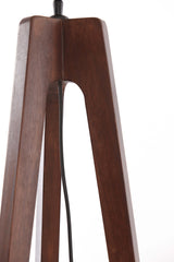Rustic Wooden Tripod Floor Lamp, 118 cm - Troina Style