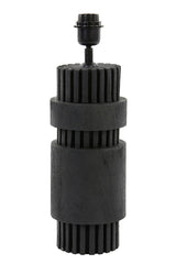 Elegant Sakura Wooden Lamp Base in Matte Black Finish - 15x45 cm