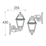 Mary Bisso 6.5W E27 Filament LED 2700K, Classic Wall Lantern, Black/Clear