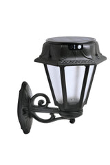 Rosetta Bisso Solar LED 280lm 4000K, Solar Wall Light, Black/Frosted