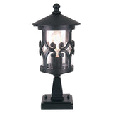 Elegant Hereford Black Pedestal Lantern