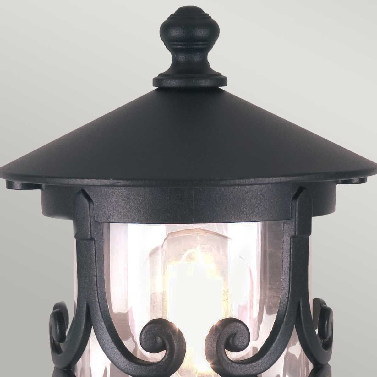 Elegant Hereford Black Pedestal Lantern