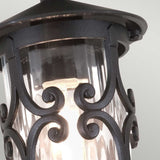 Hereford Black Die-Cast Aluminium Semi-Flush Lantern