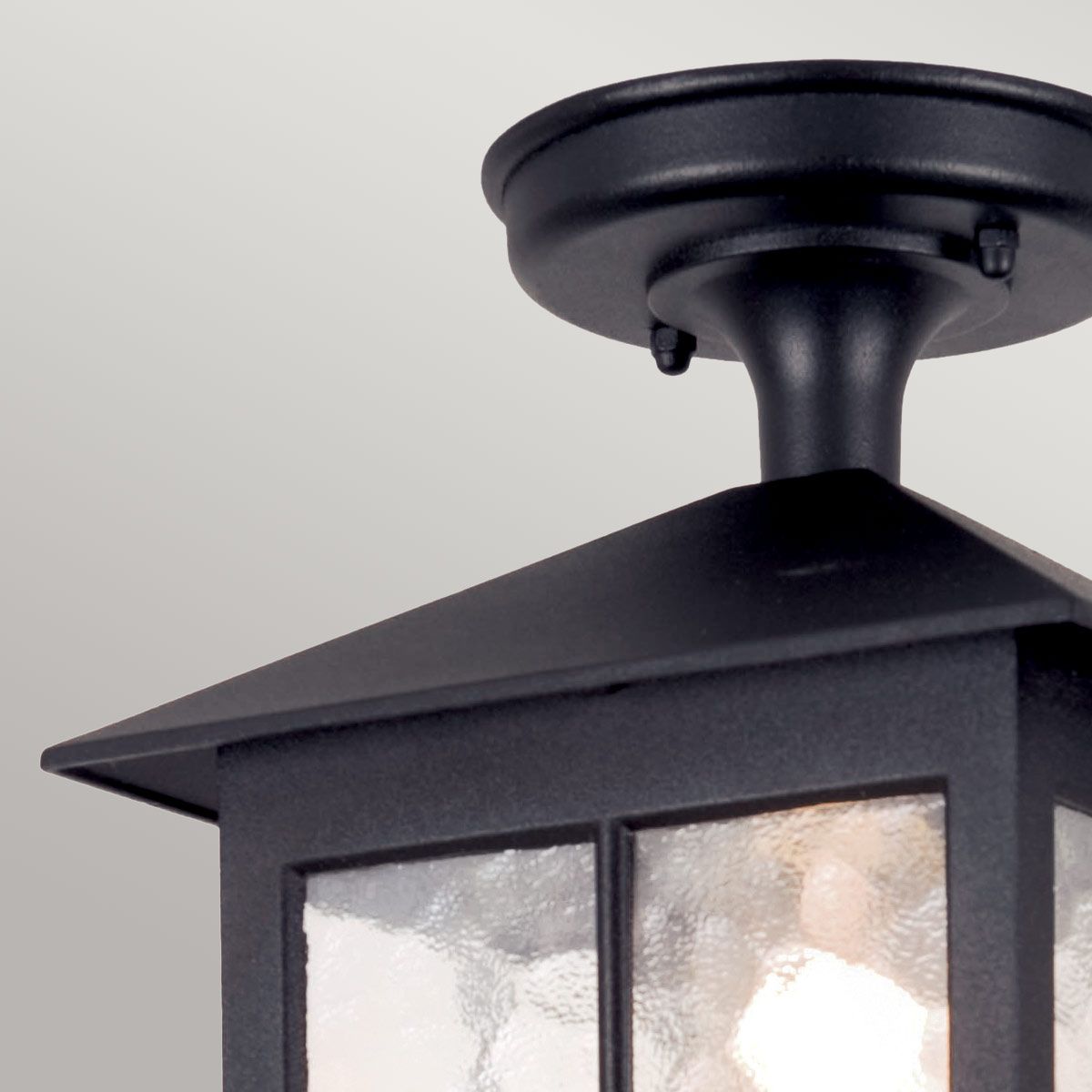 Winchester Classic Square Porch Lantern in Black Finish