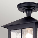 Winchester Classic Square Porch Lantern in Black Finish