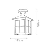 Winchester Classic Square Porch Lantern in Black Finish