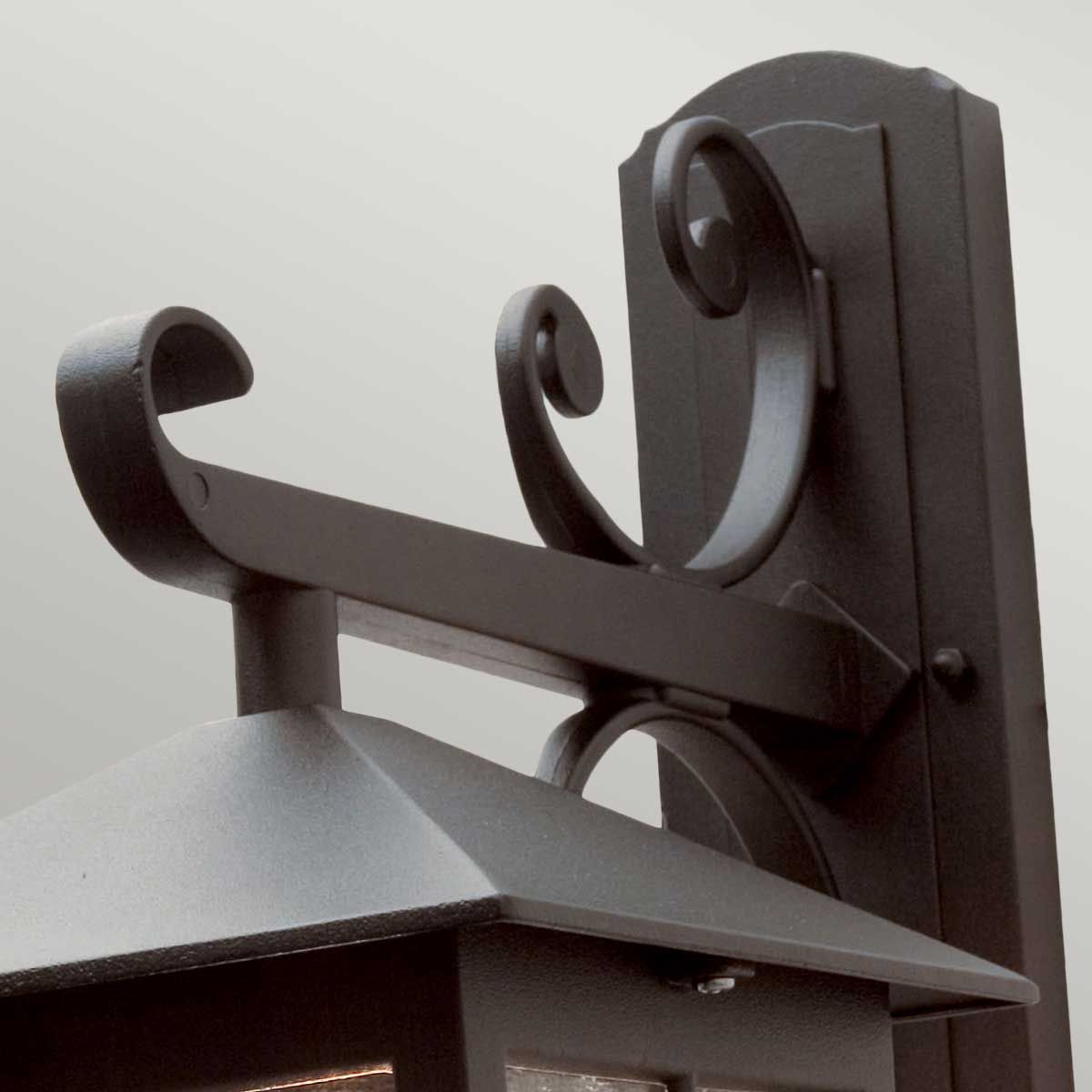 Antique-Style Black Winchester Wall Lantern with Die-Cast Aluminum Frame