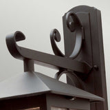 Antique-Style Black Winchester Wall Lantern with Die-Cast Aluminum Frame