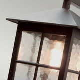 Antique-Style Black Winchester Wall Lantern with Die-Cast Aluminum Frame