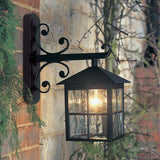 Antique-Style Black Winchester Wall Lantern with Die-Cast Aluminum Frame