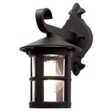 Elegant Black Die-Cast Aluminum Wall Lantern