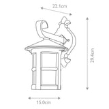 Elegant Black Die-Cast Aluminum Wall Lantern