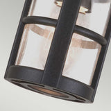 Hereford Black Aluminum Semi-Flush Downlight Lantern