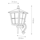 Hereford Black Canterbury Lantern Wall Light