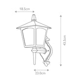 Classic York Wall Lantern in Black Finish