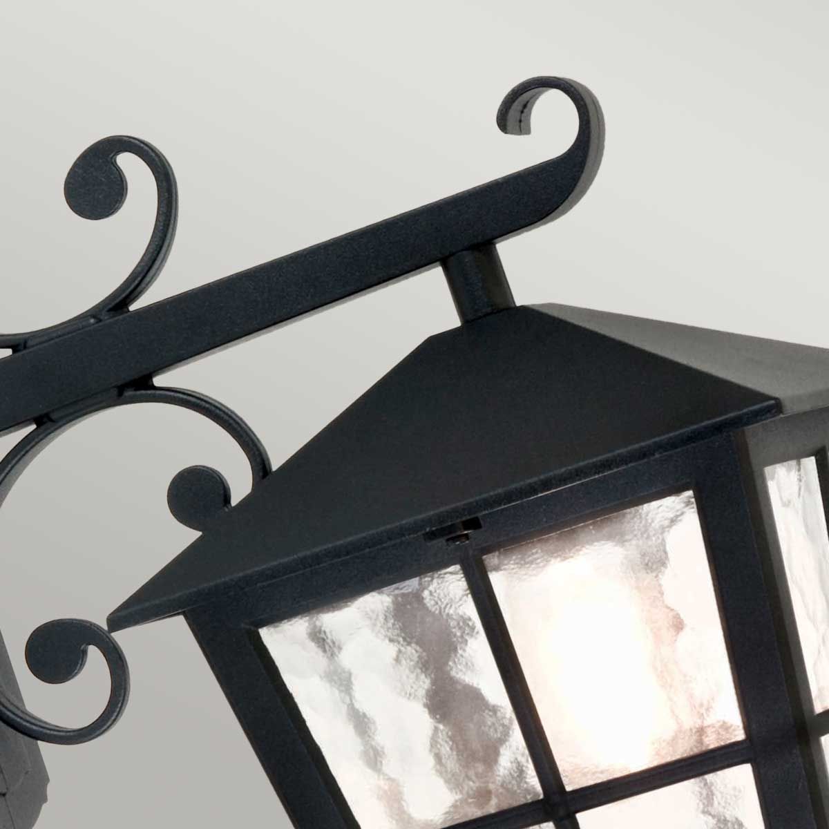 Elegant Black Hereford Grande Outdoor Wall Lantern Fixture