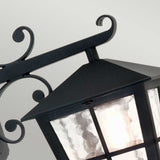 Elegant Black Hereford Grande Outdoor Wall Lantern Fixture