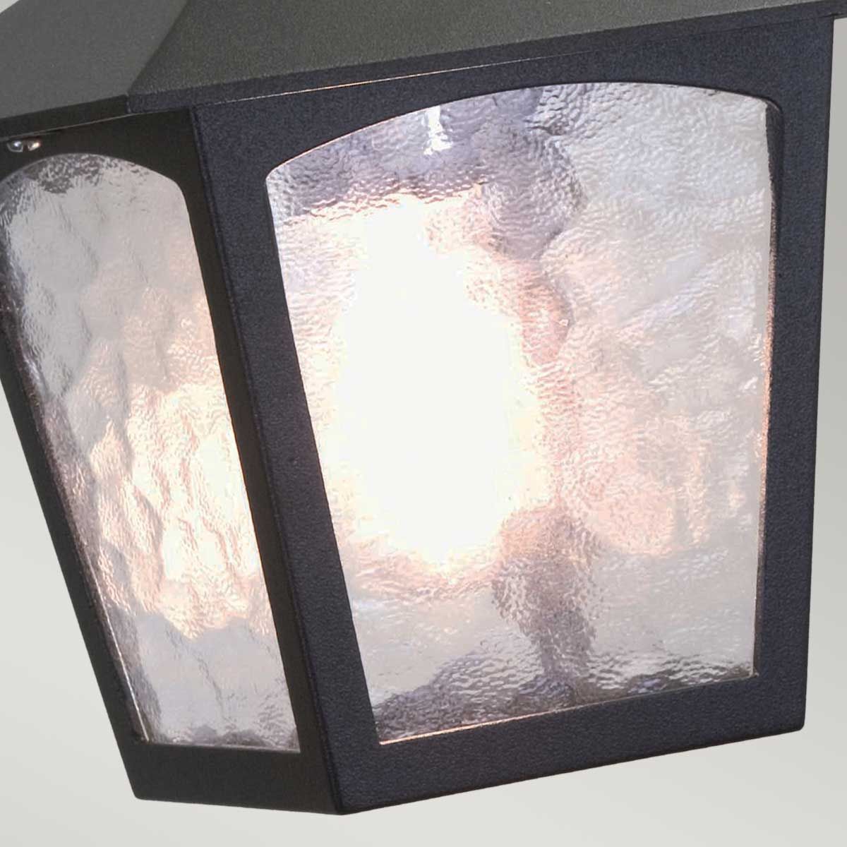Elegant York Chain Lantern in Black Finish