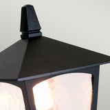 Old English York Pedestal Lantern, Black, 4-Sided, 315mm Height