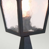 Old English York Pedestal Lantern, Black, 4-Sided, 315mm Height