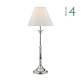 Blenheim Table Lamp Polished Nickel With Shade (Multipack)