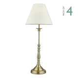 Blenheim Table Lamp Antique Brass With Shade (Multipack)