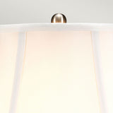 Elegant Blue Porcelain Ginger Jar Table Lamp with White Empire Shade