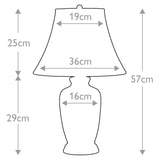 Elegant Blue Porcelain Ginger Jar Table Lamp with White Empire Shade