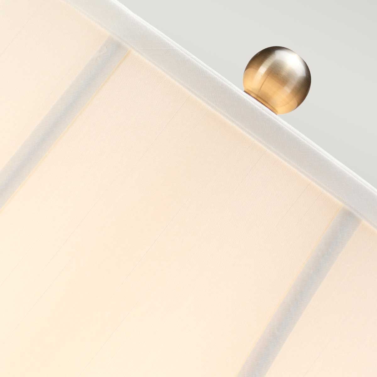 Hexagonal Floral Porcelain Table Lamp with White Empire Shade