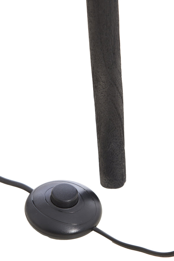 Stylish Tripod Floor Lamp 52x52x122 cm - Ilias Black Wood Finish
