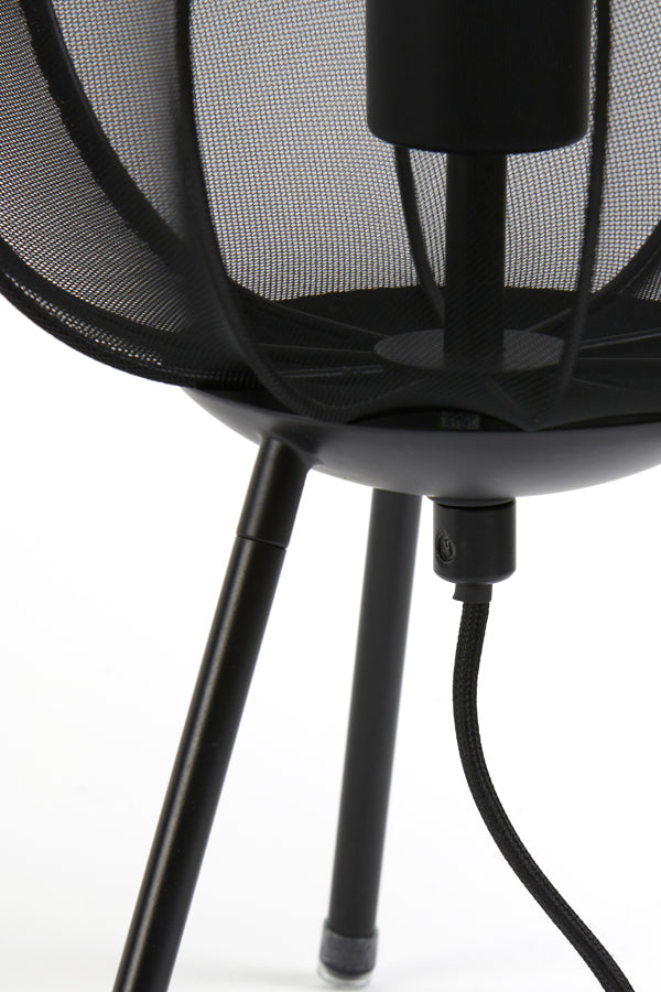 Elegant Black Plumeria Table Lamp (25x45 cm)