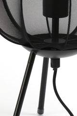 Elegant Black Plumeria Table Lamp (25x45 cm)